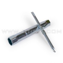 Clé à bougie DUO 13 + 16mm x 120mm avec caoutchouc de protection