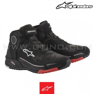 CR-X DRYSTAR Riding SHOES Black Camo Red - ALPINESTARS