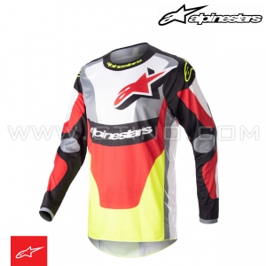 Maillot FLUID AGENT Black Mars Red Fluo by ALPINESTARS