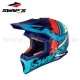 Casque Cross Bleu/Rouge - SWAP'S S818