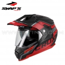 Casque ENDURO CRUX | S789 Noir & Rouge by SWAP'S