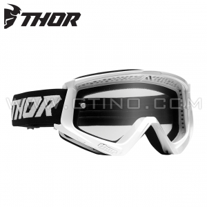 Masque de cross COMBAT Blanc/Noir - THOR | ENFANT