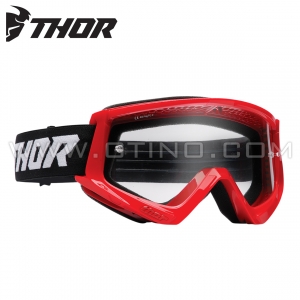 Masque de cross COMBAT Rouge/Noir - THOR | ENFANT