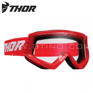 Masque de cross COMBAT Rouge/Blanc - THOR | ENFANT