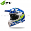 Casque Cross "INTREPID" Bleu Blanc Fluo - UFO