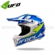 Casque Cross "INTREPID" Bleu Blanc Fluo - UFO