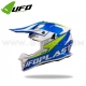 Casque Cross "INTREPID" Bleu Blanc Fluo - UFO