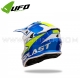 Casque Cross "INTREPID" Bleu Blanc Fluo - UFO