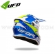 Casque Cross "INTREPID" Bleu Blanc Fluo - UFO