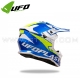 Casque Cross "INTREPID" Bleu Blanc Fluo - UFO