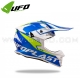 Casque Cross "INTREPID" Bleu Blanc Fluo - UFO