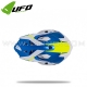 Casque Cross "INTREPID" Bleu Blanc Fluo - UFO