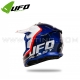 Casque Cross "INTREPID" Bleu Blanc - UFO