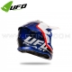 Casque Cross "INTREPID" Bleu Blanc - UFO