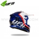 Casque Cross "INTREPID" Bleu Blanc - UFO