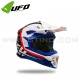 Casque Cross "INTREPID" Bleu Blanc - UFO