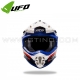 Casque Cross "INTREPID" Bleu Blanc - UFO