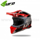 Casque Cross "INTREPID" Gris Rouge - UFO