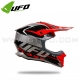 Casque Cross "INTREPID" Gris Rouge - UFO