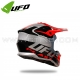 Casque Cross "INTREPID" Gris Rouge - UFO