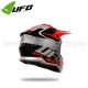 Casque Cross "INTREPID" Gris Rouge - UFO