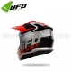 Casque Cross "INTREPID" Gris Rouge - UFO