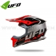 Casque Cross "INTREPID" Gris Rouge - UFO