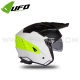 Casque Jet "SHERATAN" Noir / Blanc / Fluo - UFO