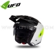 Casque Jet "SHERATAN" Noir / Blanc / Fluo - UFO