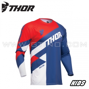 Maillot SECTOR CHECKER - BLUE RED | THOR (ENFANT)