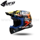 Casque Cross "KOREY GASOLINA" Black Yellow Blue - UFO