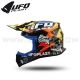 Casque Cross "KOREY GASOLINA" Black Yellow Blue - UFO