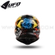 Casque Cross "KOREY GASOLINA" Black Yellow Blue - UFO