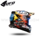 Casque Cross "KOREY GASOLINA" Black Yellow Blue - UFO