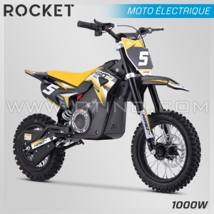 DIRT BIKE ENFANT ÉLECTRIQUE | HIRO ROCKET 1000W | JAUNE