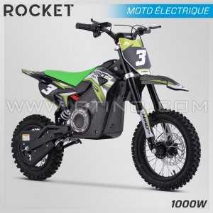 DIRT BIKE ENFANT ÉLECTRIQUE | HIRO ROCKET 1000W | VERT