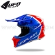 Casque Cross "INTREPID" Bleu Rouge Blanc - UFO