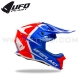 Casque Cross "INTREPID" Bleu Rouge Blanc - UFO