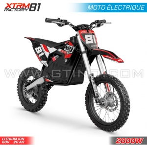 DIRT BIKE ENFANT ÉLECTRIQUE | XTRM NRJ 2000W | ROUGE