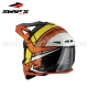 Casque Cross Noir/Rouge/Orange GLOSS - SWAP'S S818