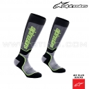 Chaussettes MX PLUS "Black/Gray/Yellow Fluo" - ALPINESTARS