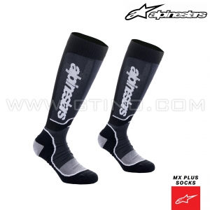 Chaussettes MX PLUS "Black/White" - ALPINESTARS