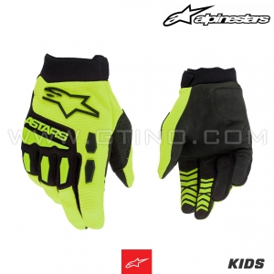 Gants FULL BORE "Yellow Fluo Black" - ALPINESTARS (ENFANT)