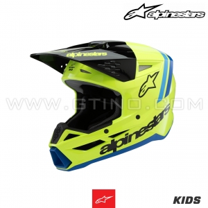 Casque Cross SM3 RADIUM | Yellow Fluo/Black/Blue Fluo - ALPINESTARS