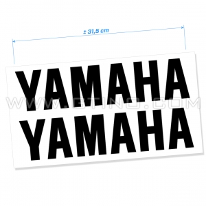 2 Stickers | YAMAHA | NOIR - 31,5 cm