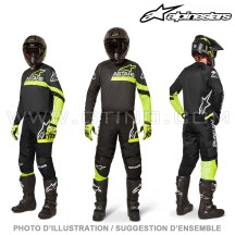 Pantalon FLUID CHASER Black/Yellow Fluo by ALPINESTARS