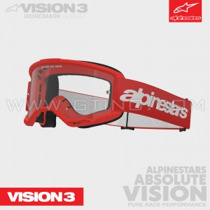 Masque "VISION 3" WORDMARK | RED | ALPINESTARS