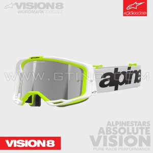 Masque "VISION 8" WORDMARK | White/Fluo | ALPINESTARS