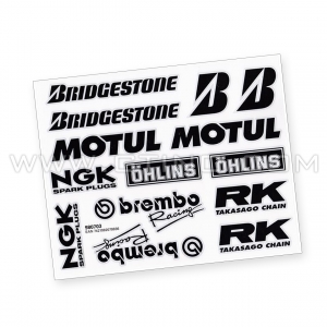 Planche Stickers divers SPONSORS