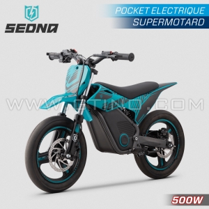 POCKET SUPERMOTARD ENFANT ÉLECTRIQUE | SEDNA TXR 500 SM | BLEU